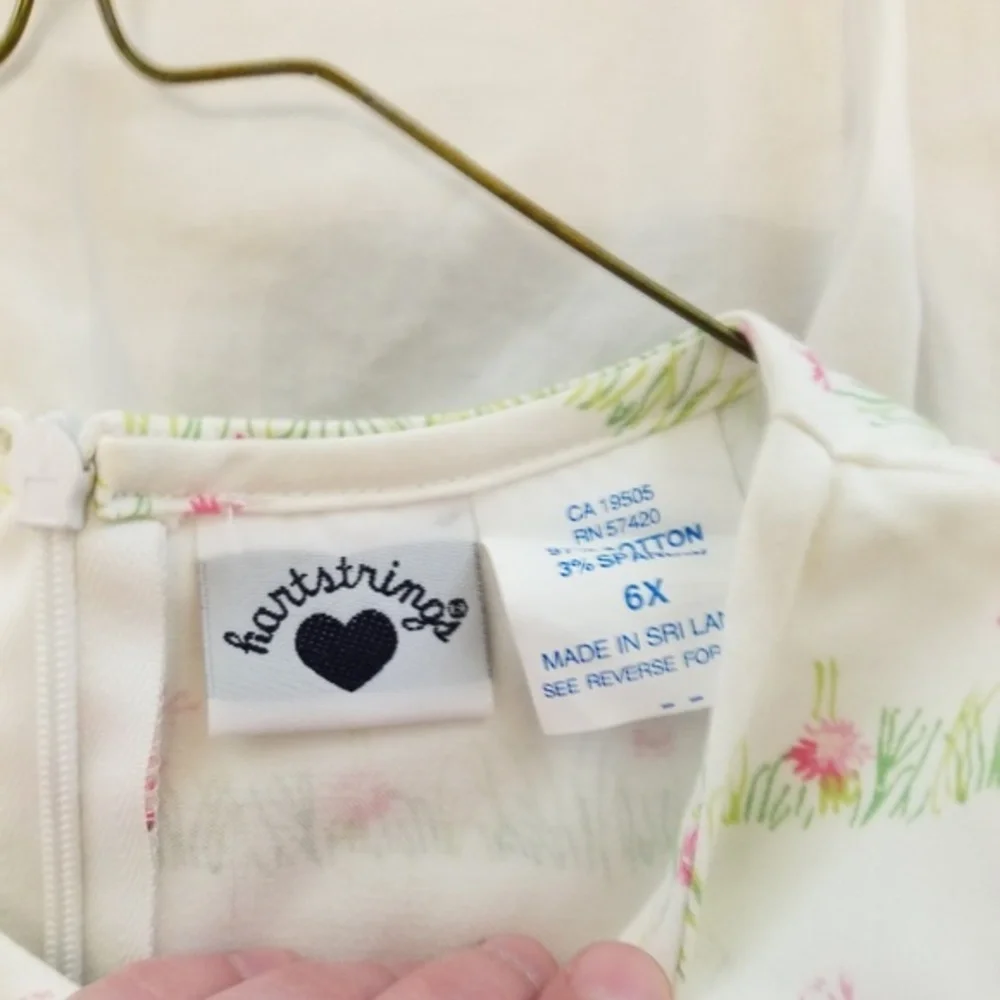 Hartstrings 6X White Floral‎ Spring Dress